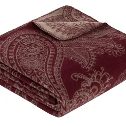 Pătura IBENA Jacquard Decke Salem 150х200cm Burgundy/Light Brown