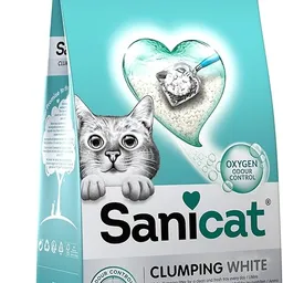 Asternut igienic pentru pisici Sanicat Clumping White 10L