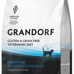 Hrană uscată pentru pisici Grandorf Adult Cat Dermatosis Fish 400g