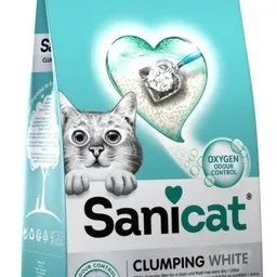 Asternut igienic pentru pisici Sanicat Clumping White Cotton Fresh 20L