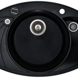 Chiuvetă de bucătărie Aquasanita Helika Papillon SCP151AW Black metallic