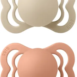Suzeta BIBS Supreme Silicone 2 Pack - Vanilla/Peach 0+ months (160350)