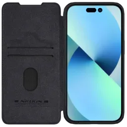 Husă tip carte Nillkin Apple iPhone 15 Plus Qin Pro Negru
