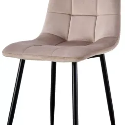 Scaun carcasa metal Vicko bej catifea, 44x54x87 cm, (1511-00004)