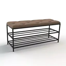 Bancheta decorativa cu tapitata 80 cm RAL9005