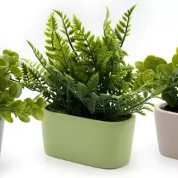 Ghiveci cu planta artificiala Vicko 16 cm, 3 culori, (1468-00002)