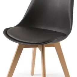 Scaun carcasa lemn cu perna, negru Vicko (360-00003)