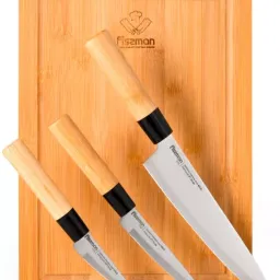 Set de cutite Fissman 2750 (420J2 Inox) + planseta de tocat (4 buc)