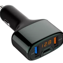 Bloc alimentare in automobil Tellur CCY4 QC3.0 32W, (2xUSB, 1xType-C), argintiu TLL151171