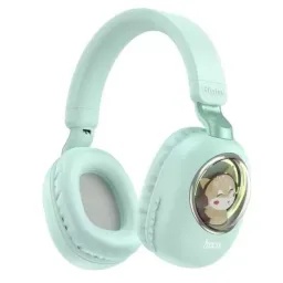 Casti Bluetooth HOCO ESD11 Cute luminous BT, mint green