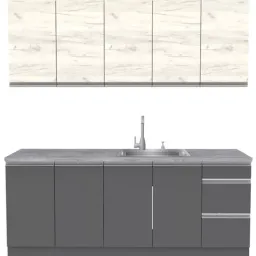 Bucatarie Yasen Madera (grafit gri/stejar craft alb)