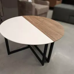 Masuta de cafea FabrikHome Lungo (alb/nuc inchis)