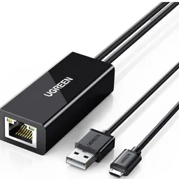 Adaptor UGREEN Chromecast Micro USB/Ethernet, Black (30985)