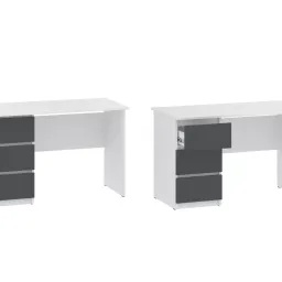 Masa de birou "NS-STORI" L (stang) - alb+fatada antracit (merk),(1) (76531-230)