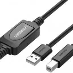 Cablu USB UGREEN Print Cable Active USB 2.0/USB-B Super Speed US122, Black (10374)