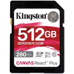Kingston 512GB Class10 Canvas React Plus V60