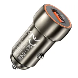 Incarcator auto HOCO Z46 Blue shield, Metal, Gray