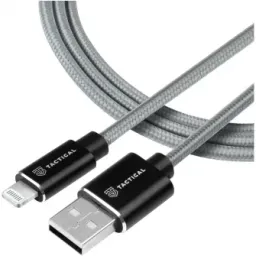 Cablu Date Aramid Tactical Fast Rope USB-A/Lightning MFI 1m, Gri
