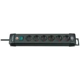 Brennenstuhl Premium, cu intrerupator iluminat, 6 Prize, IP20, H05VV-F 3G1.