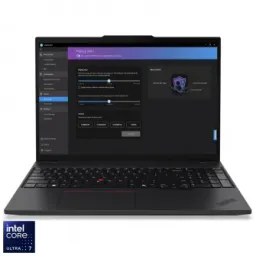 Laptop Lenovo 16.0 ThinkPad T16 Gen 4 Black, Intel Core Ultra 7 255U, 32Gb 1Tb, Intel Graphics, 16.0 IPS WUXGA (1920x1200) Non-glare, HDMI, Gbit Ethernet, 802.11ax, USB-C TB4, USB-A, FHD Web, FP, No OS, Illum Keyb, 21QE0064FW