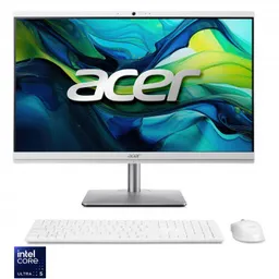 Sistem All in One Acer Aspire C24-195ES cu procesor Intel® Core™ Ultra 5 125U pana la 4.3GHz, 23.8'', Full HD, IPS, 16GB DDR5 RAM, 512GB SSD, Intel® UHD Graphics, No OS, White