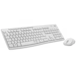 Kit wireless tastatura si mouse Logitech MK295 Silent, layout US INTL, Off white