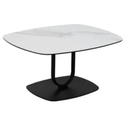 Masuta cafea Deco Mady Big White/Black