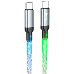 Cablu USB Hoco U112 Shine 60W Type-C to Type-C Gray