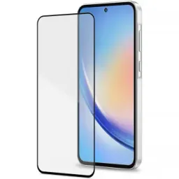 Folie de protectie Celly pentru Samsung Galaxy A55 5G, Sticla securizata, Full Glue, 9H, Transparenta