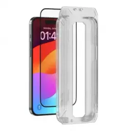 Folie de protectie Sticla Devia Van Series Full Screen Ultra-Thin pentru iPhone 15 Pro, cu kit montare, Transparent