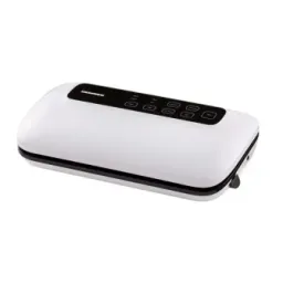 Aparat de vidat si sigilat Heinner Infinity Pack HAV-EDC120WH, vidare umeda/ uscata, functie de marinare, panou de comanda tactil, furtun pentru vidarea caserolelor, cutter incorporat, compatibil cu pungi cu latimea de 28 cm, capacitate 12L/min, 120W, Alb