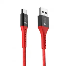 Cablu incarcare PEXIL, USB-C, 3A, 1m, rosu