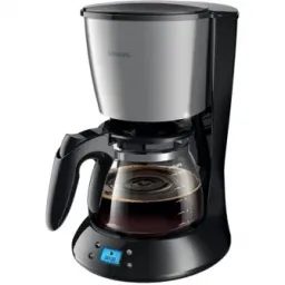 Cafetiera Philips Daily Collection HD7459/20, 1000 W, cana din sticla, afisaj LCD, aroma twister, cronometru, Negru