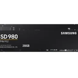 M.2 NVMe SSD 250GB  Samsung SSD 980, PCIe3.0 x4 / NVMe1.4, M2 Type 2280 form factor, Seq. Read  2900 MB/s, Seq. Write  1300 MB/s, Max Random 4k  Read /Write  230K/320K IOPS, Samsung Pablo Controller, 512MB LPDDR4, V-NAND 3-bit MLC