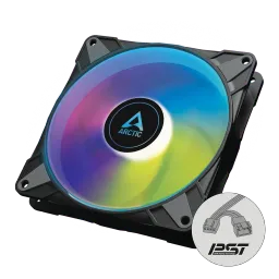 Case/CPU FAN Arctic P14 PWM PST A-RGB Black, Pressure-optimised Fan with PWM PST, 140x140x27 mm, 4-Pin Connector + 4-Pin Socket, 200-1900rpm, Noise 0.3 Sone, 68.9 CFM 117.06m3/h ACFAN00239A