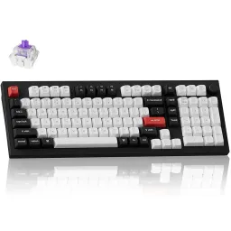 Tastatura Keychron Q5 HE QMK Wireless Custom Full-Metal Mechanical Keyboard (Q5H-M1), Carbon Black, 96% layout, Knob, RGB Backlight, Gateron Double-Rail Magnetic Nebula Switch, Hot-Swap, 2.4GHz&Bluetooth, USB Type-C, gamer