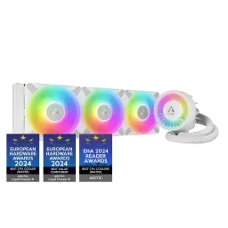 Sistem de racire cu lichid Arctic Liquid Freezer III 360 A-RGB White Multi Compatible All-In-One CPU Water Cooler, Intel 1851/1700/1200/115X AMD AM5, AM4, VRM Fan A-RGB: 400–2500rpm, Pump: 800–2800rpm, 3x120mm A-RGB Fan 200–2000rpm, Airflow 48.82 cfm/82.9