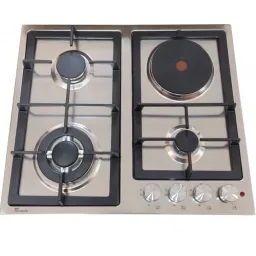 Plita incorporabila mixt pe gaz Tornado TEXTUR6045 COMBI Iron Inox