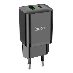 Зарядное устройство Hoco N28 Founder dual port PD20W+QC3.0 Black