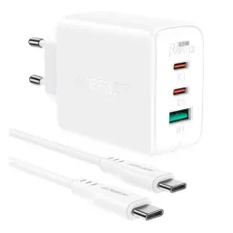 Зарядное устройство ACEFAST A13 3-port PD65W with cable Type-C White