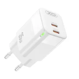 Зарядное устройство XO CE07 Dual PD 35W GaN White