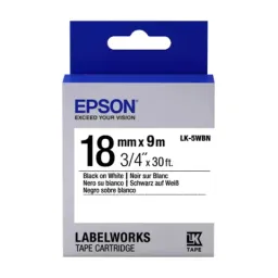 Маркировочная лента Epson C53S655006 LK-5WBN Standart Black/White 18mm/9m