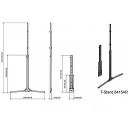 Sopar 8415AR Mobile Stand for Projection screen in Aluminum Frame