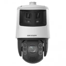 Hikvision DS-2SE7C432MWG-EB/26 F0 TandemVu 4 Megapixel + 6 Megapixel уличная IP PTZ камера с технологией Acusense, двумя объективами (PTZ и панорамный канал) и со светозвуковой сигнализацией для предупреждения злоумышленников. Интеллект Smart Linkage (умная привязка PTZ канала к bullet камере), Autotracking, обнаружение до 5 лиц одновременно с выводом лучшего изображения, обнаружение вторжения, пересечение линии, вход и выход из региона, саботаж, классификация целей по типу человек и транспортные средства. Модуль PTZ камеры 2560%3F1440 - 4Мп, 25 к/с. Зум 32x Оптический + 16x Цифровой. Матрица 1/2.5" CMOS. Чувствительность 0.005 Lux, аппертура F1.5. Объектив 5.9 -189мм (угол обзора 60.2°-2.3°). Тройной поток. Скорость вращения от 120°- 240°/сек. 120dB WDR. Модуль обзорной камеры 3632%3F1632 - 6Мп, 25 к/с со сдвоенным панорамным объективом. Матрица 1/2.5" CMOS. Чувствительность 0.0005 Lux, аппертура F1.0. Объектив 2,8 мм (угол обзора 180±10°). Двойной поток. DWDR. Электронная стабилизация изображения, антитуман, BLC,HLC,3D DNR. Кодеки сжатия H.265+/H.265/H.264+/H.264. Аудио кодеки MP2L2,PCM,AAC-LC,MP3. Режим просмотра Связь с панорамой Smart Linkage, отслеживание захвата, отслеживание по очереди, автоматическое отслеживание. Слот для карт памяти до 512Гб. Тревожный вход/выход - 2/1. Аудио вход выход - 1/1. ИК подсветка DarkFighter PTZ до 200м, Led подсветка обзорной камеры до 30м. Питание 24 VAC (60 W), Hi-PoE. Температурный диапазон от -30°C до 65°C. Габариты O222%3F387мм. Защита от пыли и влаги IP66. Гарантия 3 года!