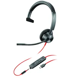 Poly Blackwire 3315-M Mono Microsoft Teams Certified USB-С Headset, 3.5 mm, Microphone noise-canceling, SoundGuard, DSP, Receive output from 80 Hz–20 kHz, Microphone 100 Hz–10 kHz, Call answer/ignore/end/hold, redial, mute, volume +/-, CABLE LENGTH 215cm, 102g