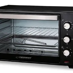Electric Oven Esperanza PROSCIUTTO EKO008, 20L, Power  1600W, Temperature  0°C - 250°C, Timer  0-60 minutes, 3 Heating functions available, Crumb tray, Acc included  pizza tray, grill grate, potholder, Length of power cord  0.9 m