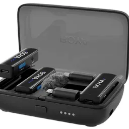 Boya BOYALINK Wireless Microphone 2in1 2.4G Dual-Channel with 3.5 Plug (BOYALINK), Black