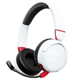 Gaming Wireless Headset HyperX Cloud Mini, 30mm driver, 20-20khz, 83db, 132g., 25h, Flip-to-mute, Rotating ear cupse, BT 5.3 + 3,5(4pin), White . PN 7G8F2AA