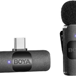 Boya Ultracompact 2.4GHz Wireless Microphone System (BY-V10), Type-C Jack, Black BY-V10