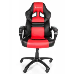 Gaming/Office Chair AROZZI Monza, Black/Red, PU Leather, max weight up to 90-95kg / height 160-180cm, Tilt Angle 12°, Fixed Armrests, Wood Frame, Nylon wheelbase, Gas Lift 4class, Small nylon casters, W-17kg